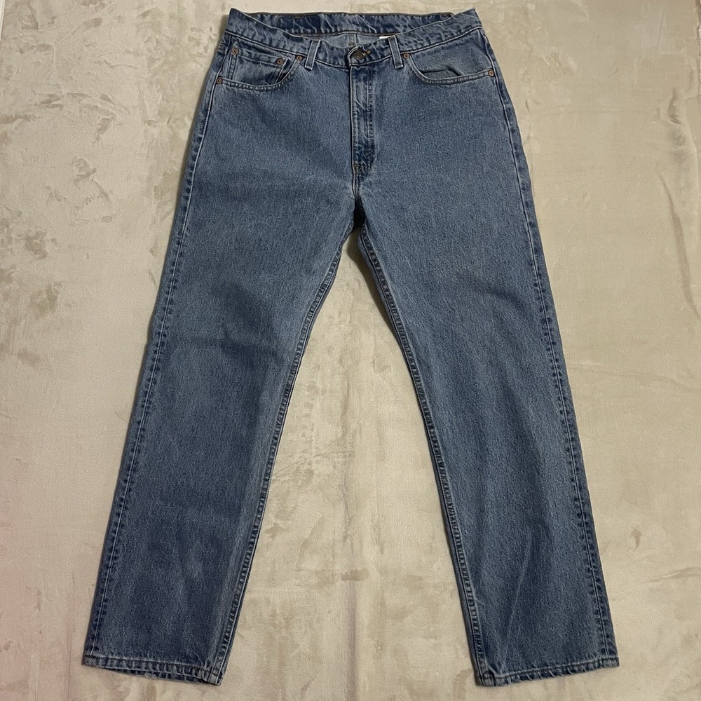 Vintage Levis 505 Jeans Mens 36x30 Blue Denim Zip Fly Straight‎ Leg Made USA 90s